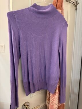 Zara Lavender Mock Neck Turtleneck Sweater